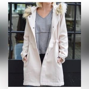 BB Dakota Madison Expedition Faux Fur Trim Parka Coat